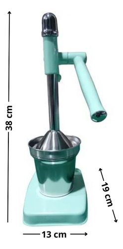 Exprimidor De Jugos Verde Agua Manual Life Art