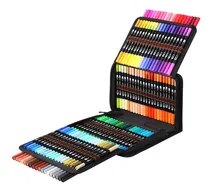 Comprar Set 120 Marcadores Resaltadores Doble Punta Pincel + Estuche