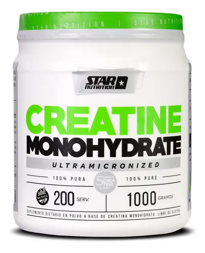 Suplemento en Polvo Star Nutrition Creatine Monohydrate en Pote de 1kg