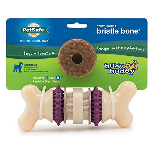 Petsafe Busy Buddy Bristle Bone - Juguete Para Sujetar Golos