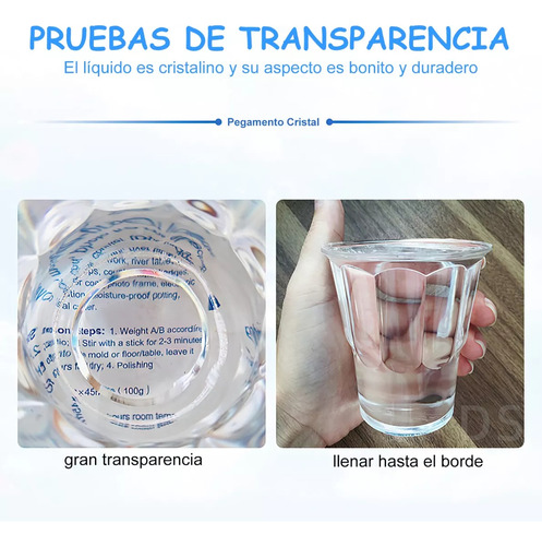 Hyiear Kit De Resina Epoxi Transparente De 1kg, Relación 1:1