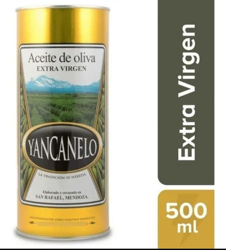 Imagen 1 de 1 de Aceite De Oliva Extra Virgen Yancanelo Clasico 500 Ml. 