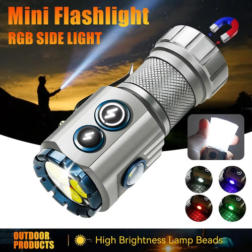 Linterna De 3 Led, Lámpara Lateral Rgb Mejorada De 2000 Lúme