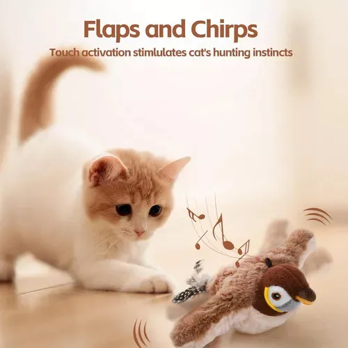 Juguetes Interactivos For Gatos Pájaro Parlanchín Recargable