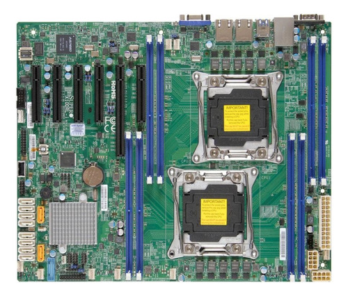 Motherboard Placa Mãe De Servidor Supermicro Mbd-x10drl-i-o Cor Verde