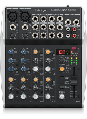 Behringer Xenyx 1002sfx Mezcladora De 10 Canales Con Efectos