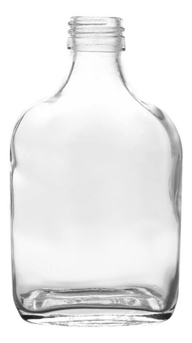Petaca Botella Vidrio 200 Cc Sin Tapa X 60 Unidades