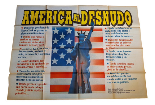 Poster Afiche Cine Tamaño Doble America Al Desnudo *