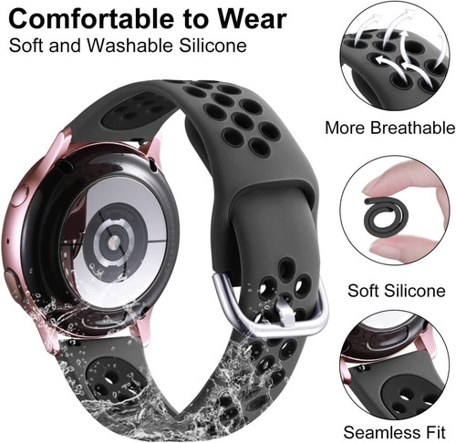 Imagen 2 de 8 de Malla Para Reloj Samsung Galaxy Active 1 & 2 / Talle Large