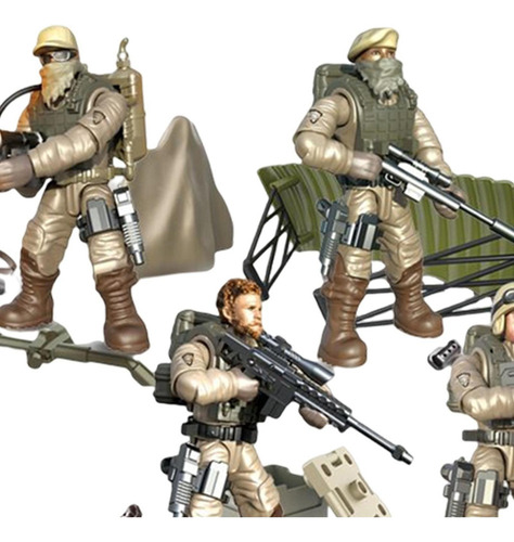 8 Piezas 1/35 Figuras De Acción De Soldado Articuladas .