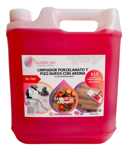 Limpiador Concentrado Pisos Porcelanato-mármol 5lt Alto Rend