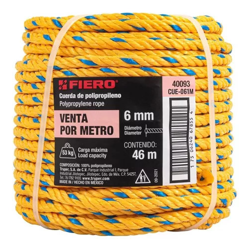 ▷🥇 distribuidor cuerda elástica forrada 6 mm rollo de 100 metros