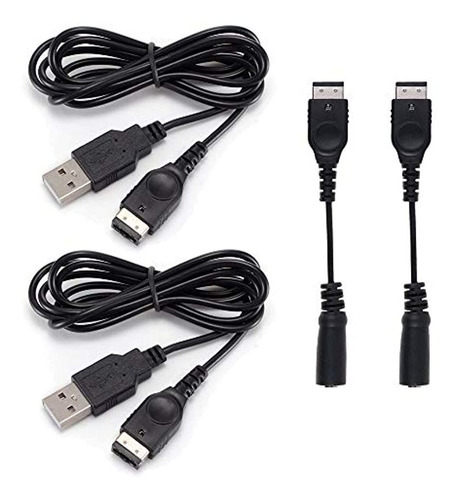 Cargador Para Nintendo Gba 2pcs Usb Cable & 2pcs 3.5mm