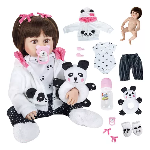 Boneca Bebê Reborn 47cm 100% Silicone Paty - Full