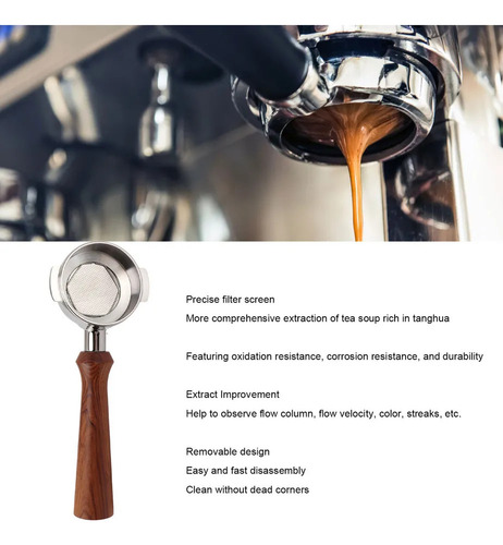 Portafiltro De Café Y Té De Acero Inoxidable De 58 Mm