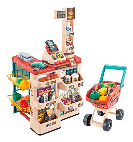 comprar Set De Supermercado Completo Carrito Super Niños - El Rey
