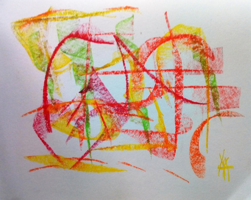 Dibujo Oleo Pastel Sobre Papel. Arte Plástico Venezolano