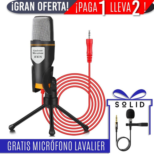 Microfono Youtube Computador Condensador Profesional W01