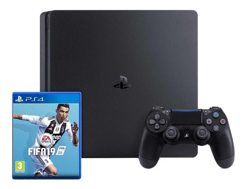 Sony PlayStation 4 Slim 1TB FIFA 19 Bundle color negro azabache