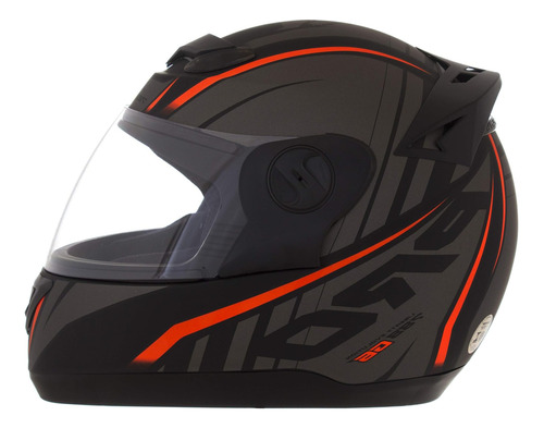 Capacete Evolution G6 Pro Neon Laranja/preto 58