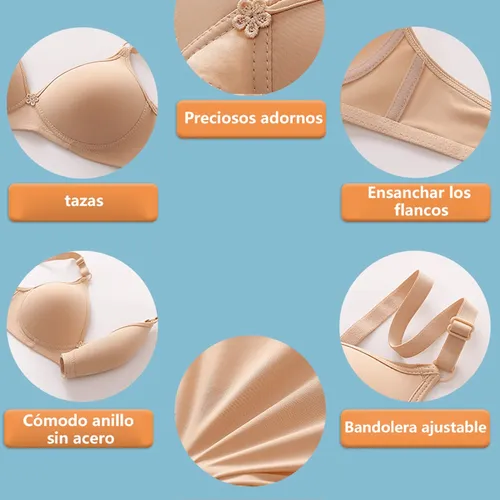 6 Pieza Brasier Ropa Copa Peque a Corfinado Liso De Lenceria