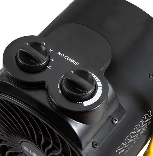 Imagen 3 de 3 de Caloventor Industrial Liliana Powertyhot CFI810 3000watts Color Negro