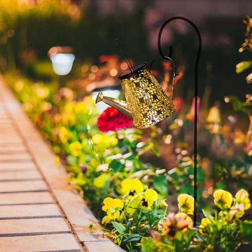 Agua Puede Luz Tira Luz Hadas Luz Jardín Césped Lámpara