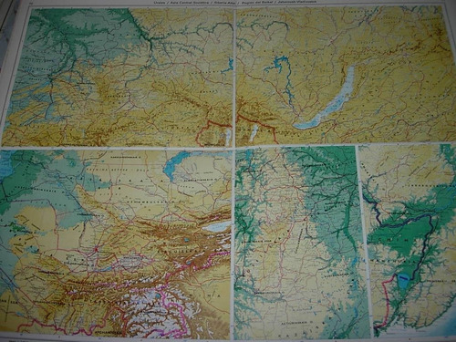 Mapa Antiguo 69 Urales Asia Central Sovietica Siberia Altai