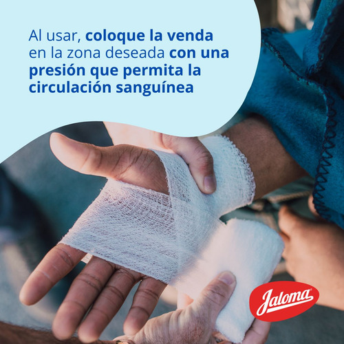 Venda Elástica 10 Cms Jaloma Paquete C/12 Color Blanco