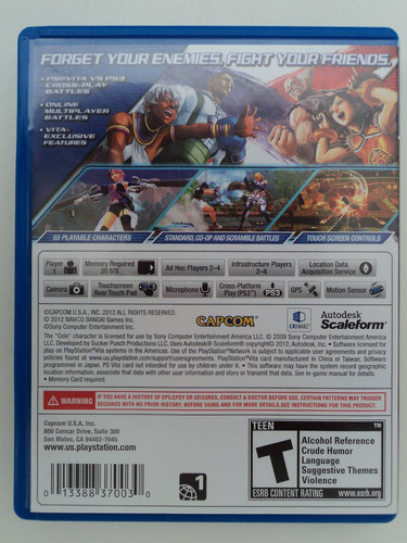 Jogo Psvita - Street Fighter Vs Tekken - 12x Sem Juros!!!