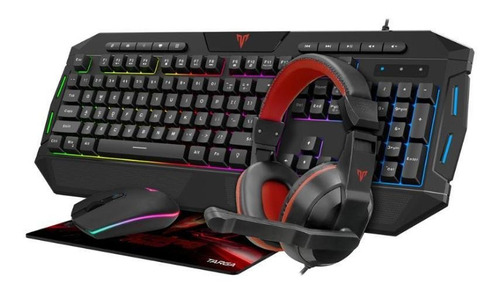 Kit Gamer Profissional Teclado Mouse Headset Targa Km210kit