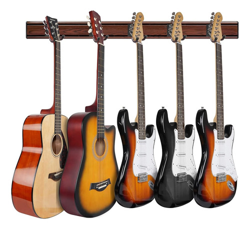 ~? Soporte De Pared De Guitarra Snigjat Con 5 Perchas De Gui