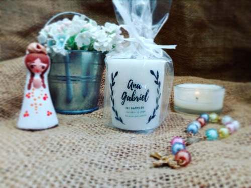 Imagen 3 de 10 de Velas De Bautizos Para Recuerdos