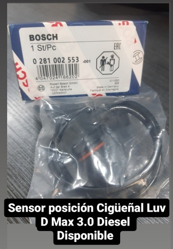 Sensor Posición Cigüeñal Luv D Max 3.0 Diesel Gasoil Cpk