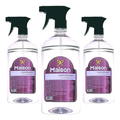 Kit 3 Unidadesaromatizador De Ambiente 500 Ml Jhony