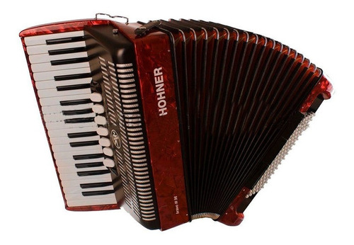 Ftm Acordeon A Piano Hohner Bravo Iii 96 Bajos Rojo