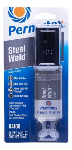 Permatex Steel Weld Epoxy Titanium 25ml Solda Aço E Metal