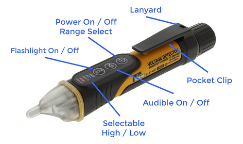 Eléctrica 61-657 - Dual Range 12-1000v Ac Ncvt Con Linterna