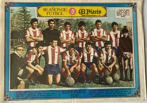 River Plate 1970 Poster, 60 Años De Fútbol Ez2c