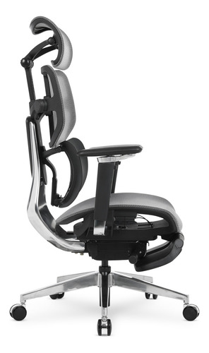 Cadeira Office Dt3 Frost Ft (com Apoio De Pé) - 14210-8 Cor Cinza Material Do Estofamento Mesh Vintex-f