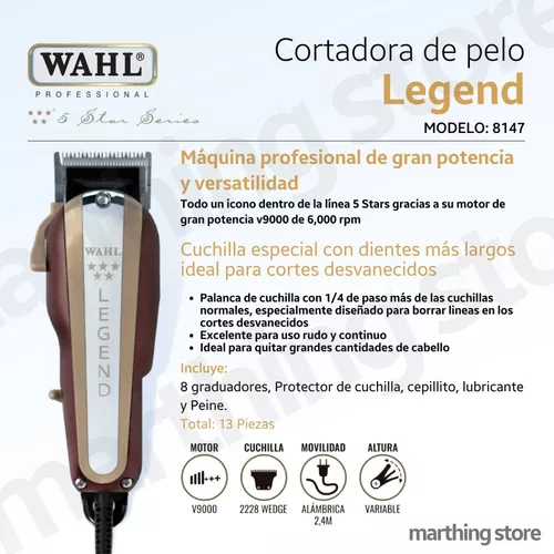 Máquina Cortar Pelo Wahl Profesional Legend 5 Star Series