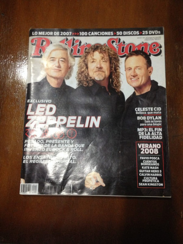 Revista Rolling Stone Led Zeppelin Enero 2008
