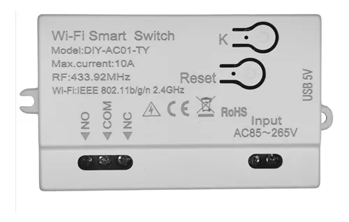 comprar Sonoff interruptor Wifi 85-265v Ac\u002Fdc Domotica Rele
