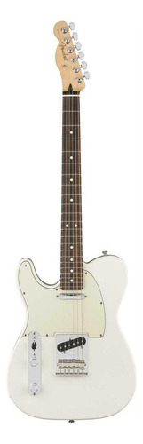 Guitarra eléctrica para zurdo Fender Player Telecaster de aliso polar white brillante con diapasón de granadillo brasileño