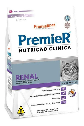 Premier Ração Nutrição Clínica Gato Renal 1,5kg