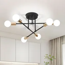 Comprar Vakrny Lámpara De Techo Modernas Ajustable De 6 Luces Lámpara De Techo Colgante Y Moderna Decoración Ajustable Con 6 Luces 110-240v Uso En Interiores E26 E27