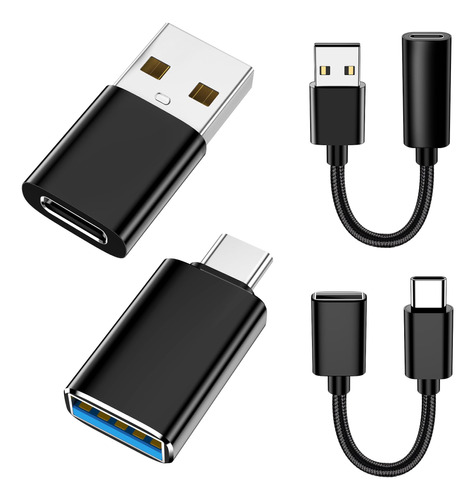 Xiwxi [paquete De 4 [usb-c A Usb-a] Y Usb-a A Usb-c Cabl.