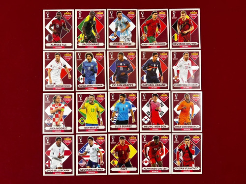 Panini Mundial Qatar 2022 Extra Stickers Set Base Completo