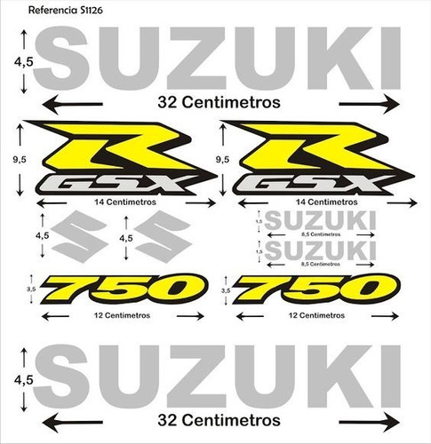 Calcos Plancha Suzuki 750 Gsx