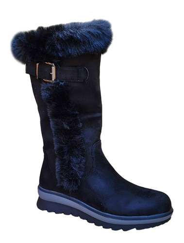 Botas Caña Alta De Gamuza Mujer Casual Otoño Invierno - 7134